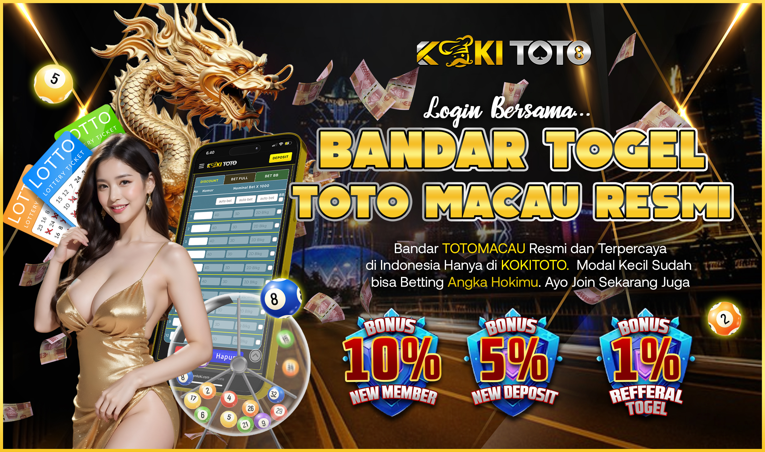 Kokitoto Bandar Toto Macau Online Terpercaya dengan Minimal Deposit 5000